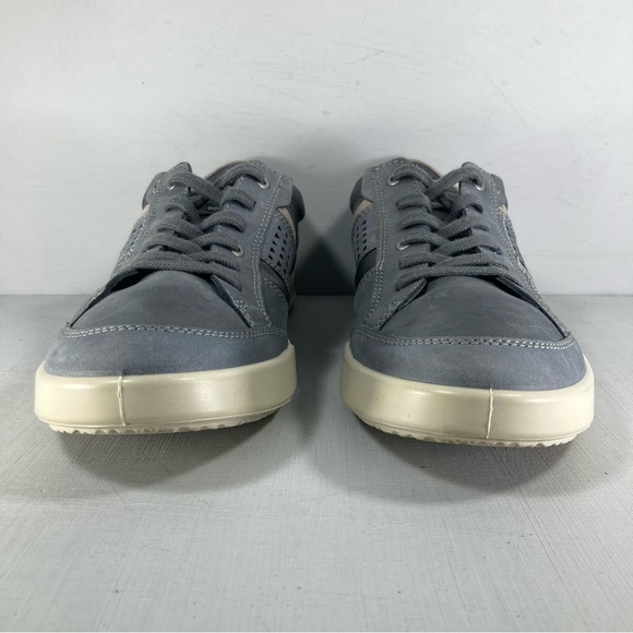 Ecco Collin 2.0 Casual Sneakers Suede Shoes Gray Blue Men 12-12.5 - Picture 5 of 9